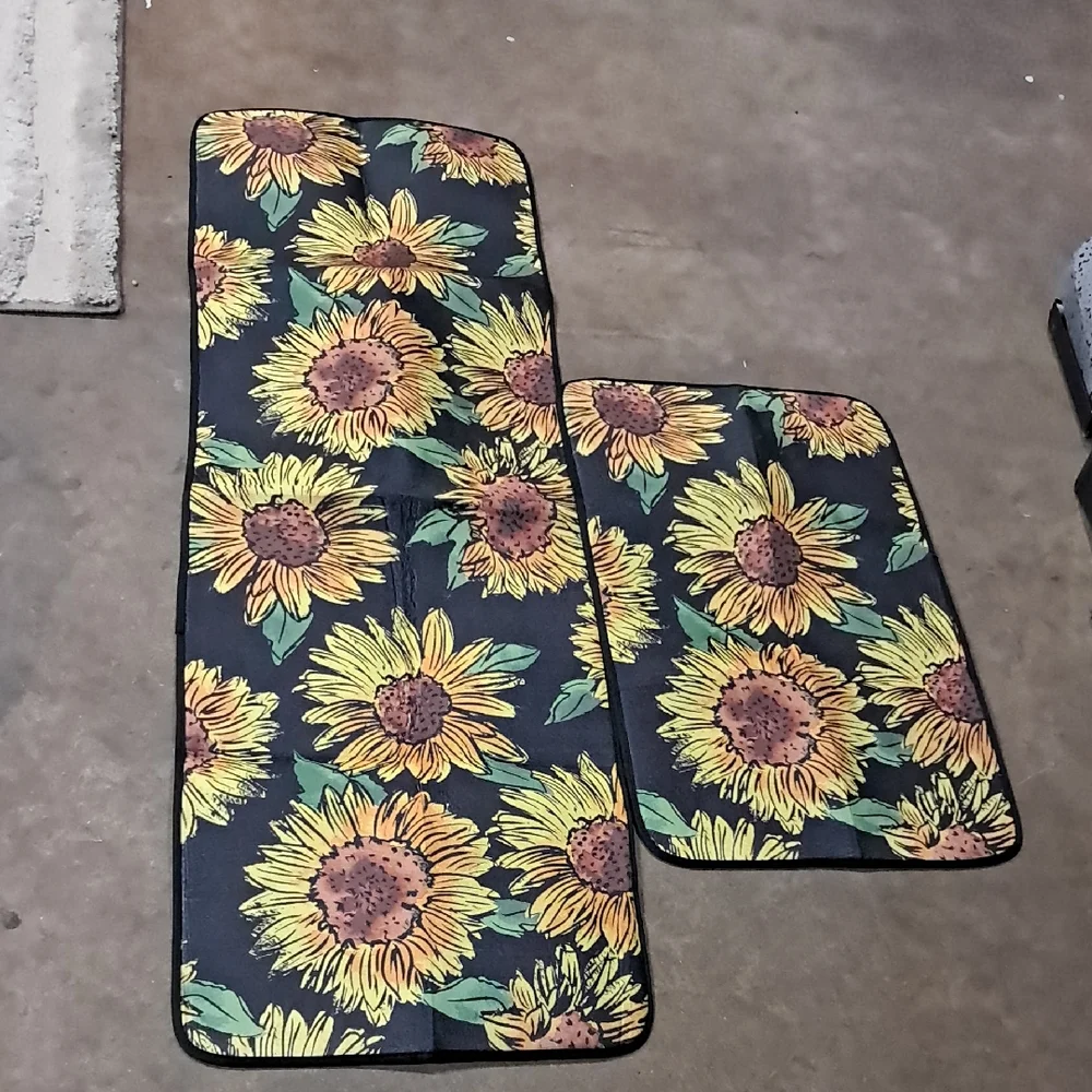 NWT 2 Pc. Sunflower Rugs